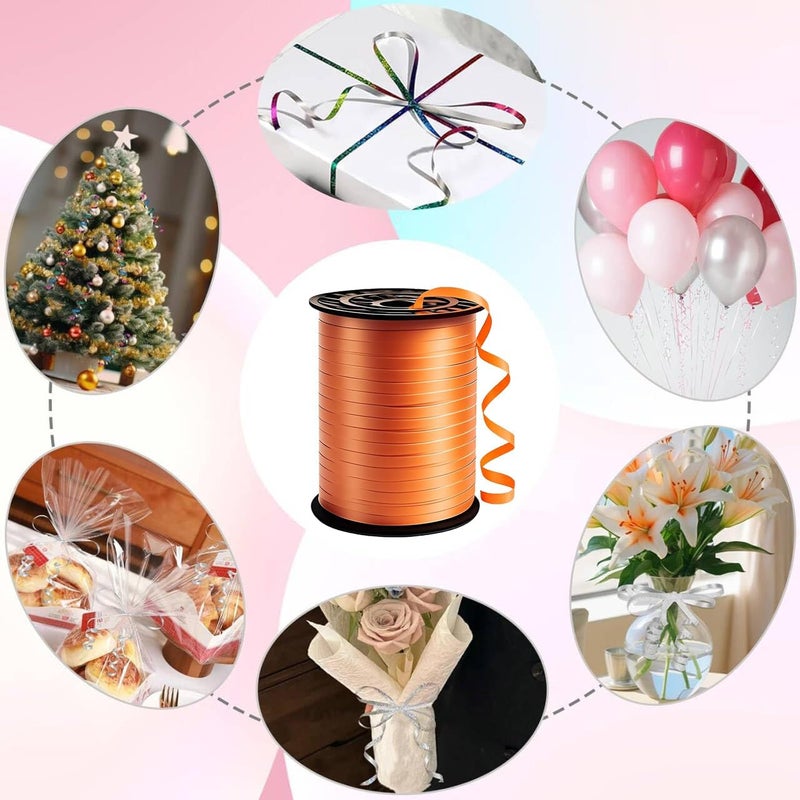 weizedm 500 Yard Premium Orange Curling Ribbon,for Gift Wrapping, Balloon String,Balloon, Gift Ribbon for Baby Shower,Party Decoration - Image 3